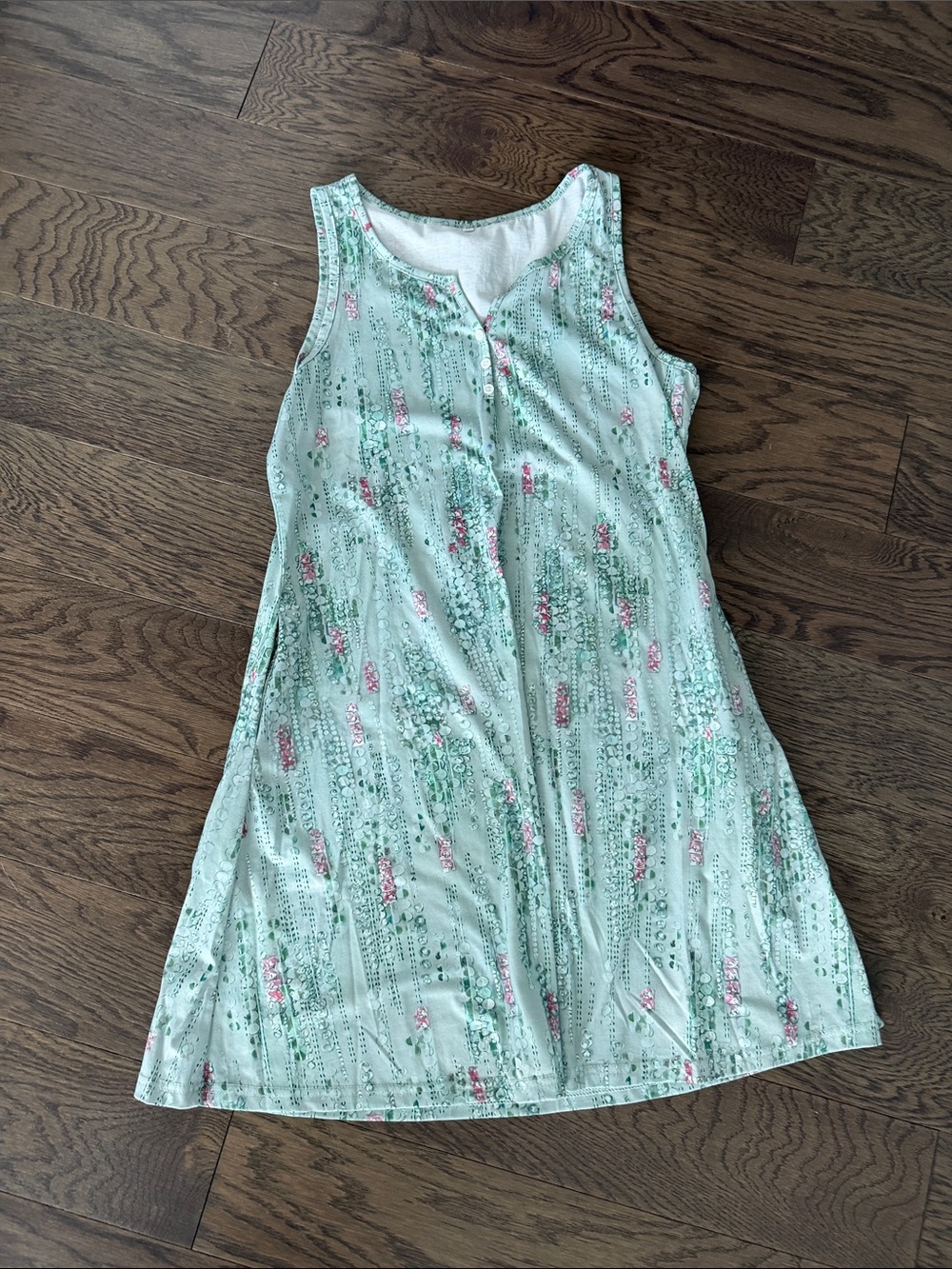 Women’s Mint Floral Sleeveless Dress